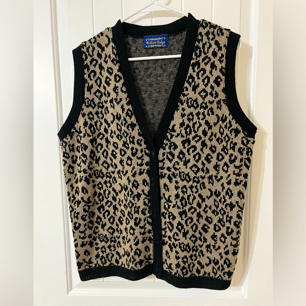 Cheetah print sweater vest